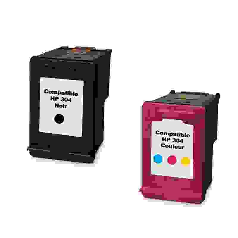 Compatible HP 304 - LOT de 2 cartouches compatibles HP 304 noir et couleur de SIMPLE CAPACITE