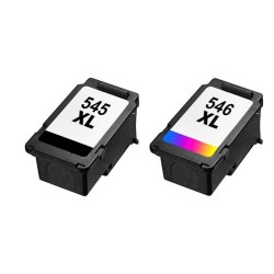 Lot Cartouche Encre Canon PG-545XL + CL-546XL Compatibles - 30% Moins Cher