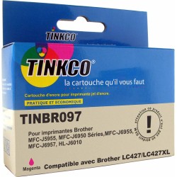 Cartouche Compatible BROTHER LC427XL (LC-427XLM) Magenta de 5000 pages - cartouche d'encre compatible BROTHER