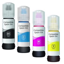 Pack de Bouteilles Compatibles Epson 104 / C13T00P640 (T00P640) - bouteille encre compatible Epson