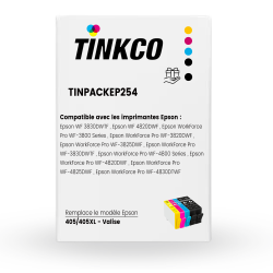 Epson 405XL Noir et Couleur - Pack de 5 cartouches compatibles Epson 405XL série Valise ( 1 Noire Offerte)