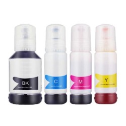 Pack Bouteilles compatibles avec EPSON 102 (C13T03R640) noir et couleur - Bouteilles d'encre compatibles EPSON