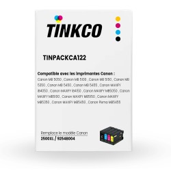 Canon 2500XL Noir et Couleur, Pack de 4 cartouches d'encre compatibles Canon 2500XL / 9254B004