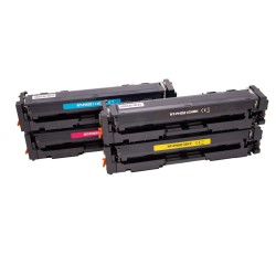 Lot Compatible HP 207X Noir et Couleur AVEC PUCE - lot de 4 toners compatibles HP 207X de grande capacité avec puce