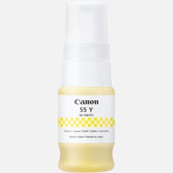 bouteille d'encre CANON GI-55 (6291C001) Jaune de 3000 pages - bouteille d'encre de marque CANON