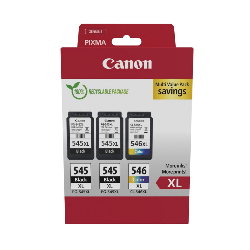 Pack de cartouches d'encre Canon 8286B013 – PG-545XL(x2) et CL-546XL | Tinkco.com
