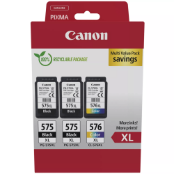 Pack Canon 5437C004 - PG-575XL x2 + CL-576XL - Cartouches d’Encre Haute Capacité