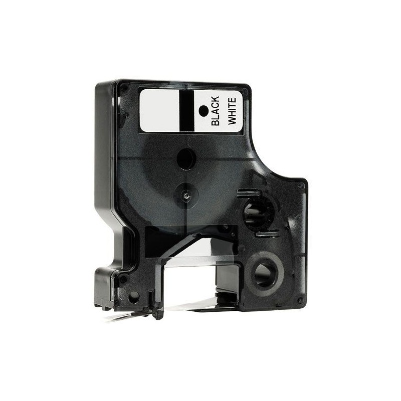 Ruban compatible Dymo D1 / 45013 noir sur blanc étiquettes 12mm x 7m