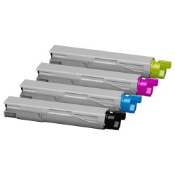 OKI C3520 - LOT de 4 toners génériques noir, cyan, magenta et jaune