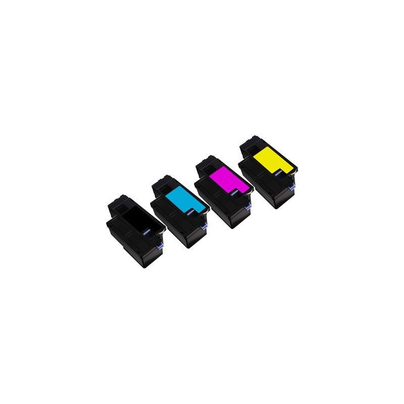Dell C1760W - LOT de 4 toners compatibles noir, cyan, magenta et jaune