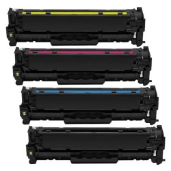 HP 130A - LOT de 4 toners compatibles HP CF350A, CF351A, CF352A et CF353A