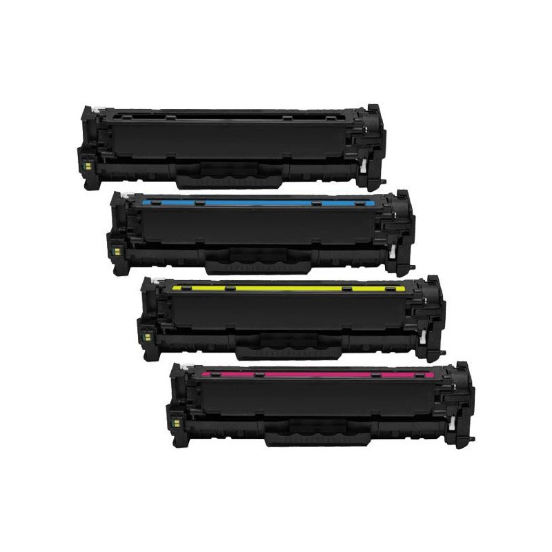 LOT de 4 toners compatibles Canon 731H noir et 731 couleurs