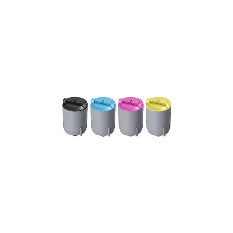 LOT de 4 toners compatibles Samsung CLP-300 noir, cyan, magenta et jaune