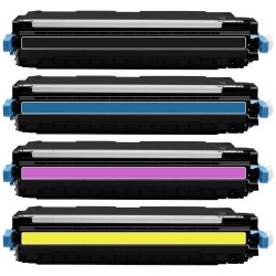 LOT de 4 toners compatibles HP Q7560A, Q7561A, Q7562A et Q7563A