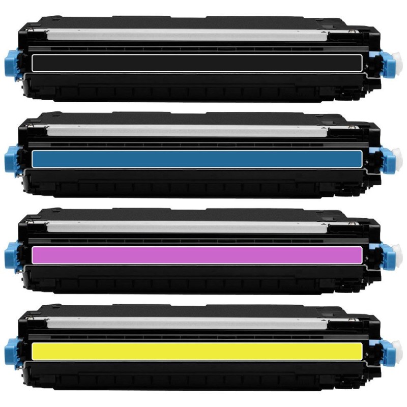 LOT de 4 toners compatibles HP Q7560A, Q7561A, Q7562A et Q7563A
