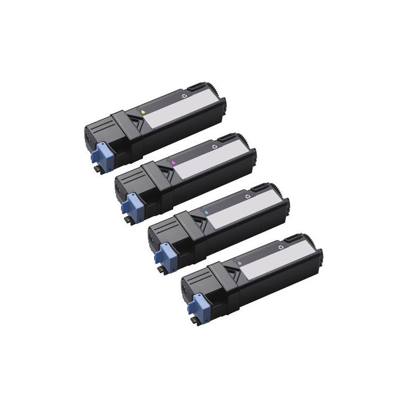 Dell 1320 - Lot de 4 toners génériques équivalents aux modèles Dell 593-1025x noir, cyan, magenta et jaune