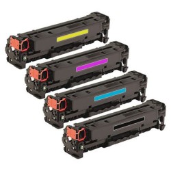 HP 304A / Canon CRG-718 - LOT de 4 toners compatibles noir, cyan, magenta et jaune