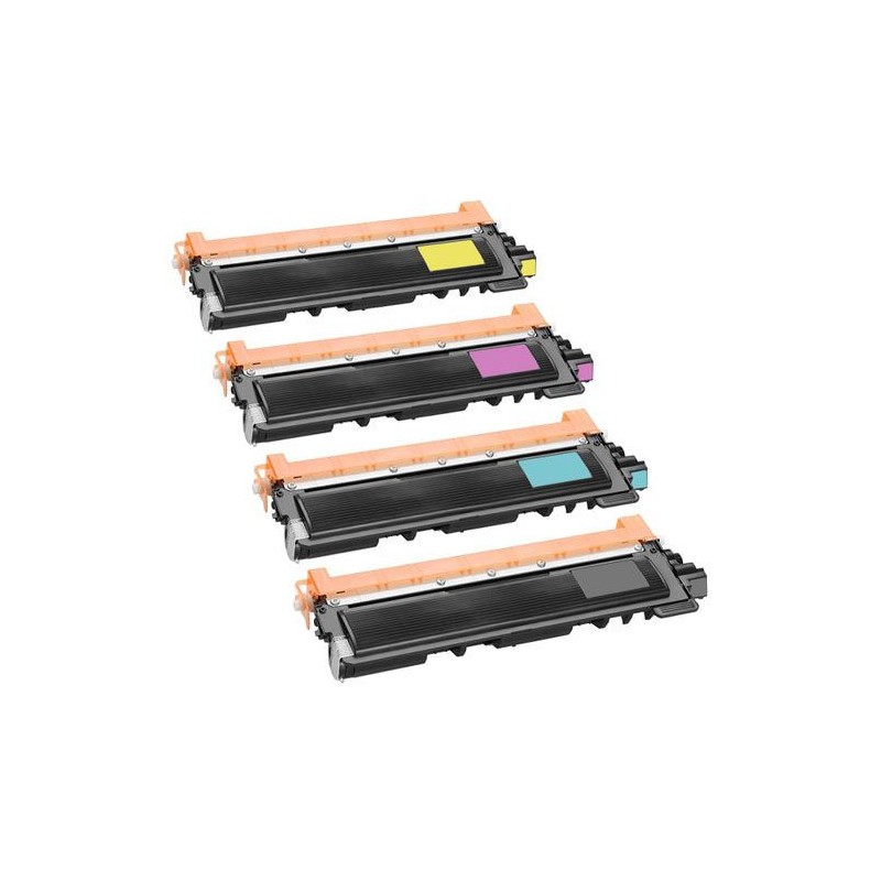 Brother TN-230BK/C/M/Y - Lot de 4 toners génériques équivalents aux modèles Brother TN-230 noir, cyan, magenta et jaune