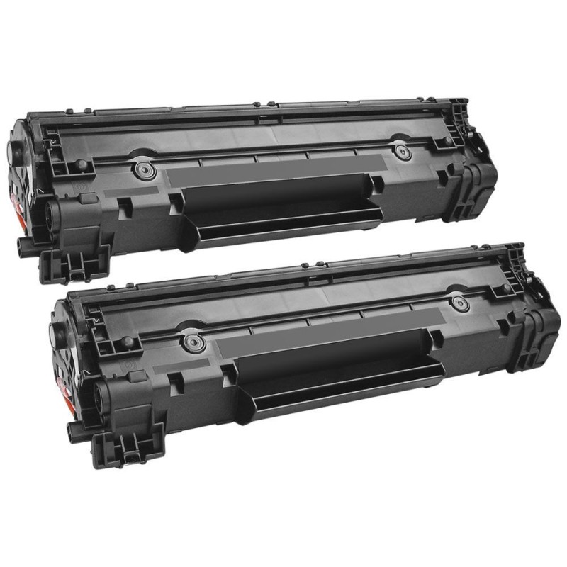 Lot de 2 Toners compatibles HP 85A / CE285A et Canon 725 noir remplace le toner HP CE285A et Canon 715 noir
