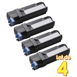 Dell 2130 / 2135 - LOT de 4 toners génériques équivalents aux modèles Dell 593-10312 à 593-10315
