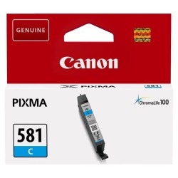 Cartouche d'encre de marque CANON CLI-581C – Cyan, 5 ml