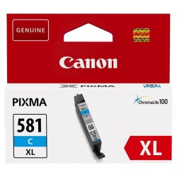 Cartouche d'encre de marque CANON CLI-581C XL – Cyan, 8 ml