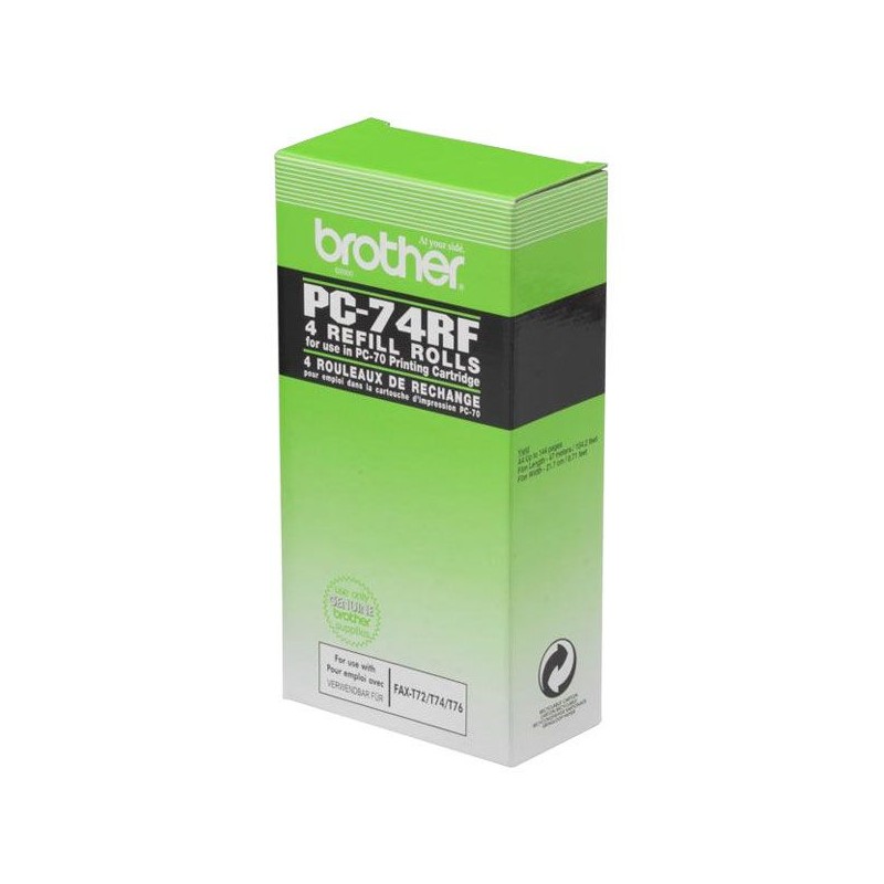 Brother PC74RF - LOT de 4 rubans de marque Brother PC-74RF