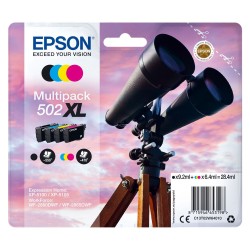 Multipack de marque Epson 502XL série Jumelles - 4 cartouches d'encre XL 502