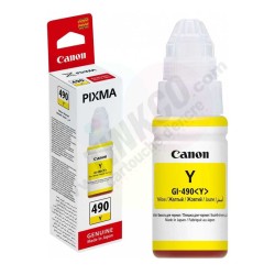 Cartouche d'encre de marque CANON GI-490Y – Jaune, 135 ml