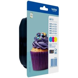 Brother LC123RBWBP - Pack de 3 cartouches de marque LC123 cyan, magenta, jaune