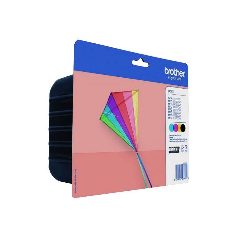 Brother LC223VALBP - Value Pack de 4 cartouches de marque Brother LC223 Cerf Volant