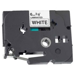 Ruban laminé générique équivalent au modèle Brother TZe-211 6mm noir/blanc