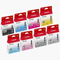 Multipack Canon CLI-42 - Pack de 8 cartouches de marque Canon 6384B010 noir et couleurs