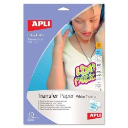 Papier transfert textiles clairs : 10 transferts A4 21x29,7