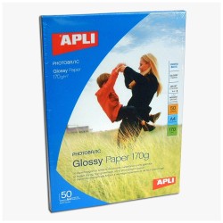 Papier Photo Brillant 180g : boîte de 60 feuilles A4 21x29,7