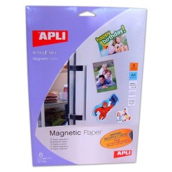 Papier magnétique imprimable : pochette de 8 feuilles A4 21x29,7