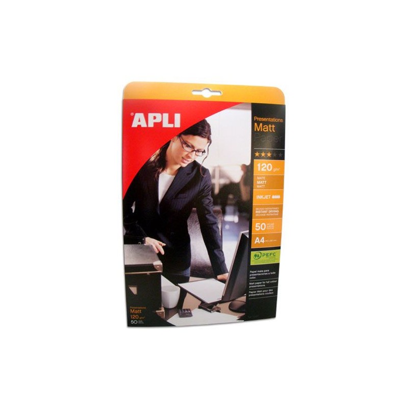 Papier Photo Mat 120g : boîte de 50 feuilles A4 21x29,7