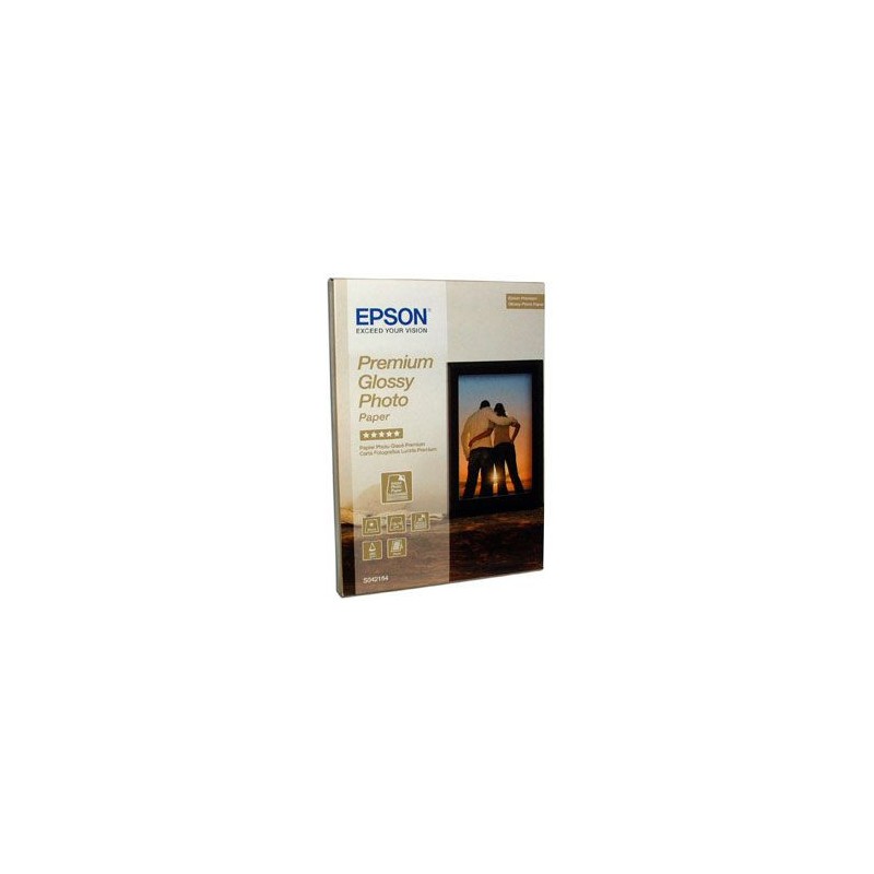 Papier Photo Brillant de Marque Epson Premium Glossy Photo 255g : boîte de 30 feuilles 13x18
