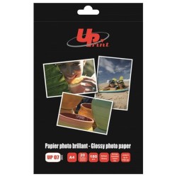 Papier Photo Brillant de Marque UPrint 180g UP07 : boîte de 20 feuilles A4 21x29,7
