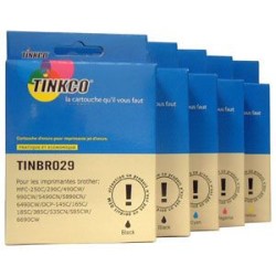 Le meilleur choix : 5 cartouches de qualité Tinkco équivalentes aux modèles Brother LC1100 / LC980 noir & couleur