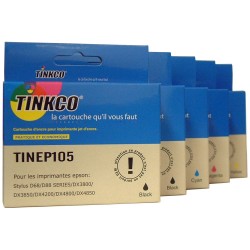 Compatible Epson T0615 - Le meilleur choix : 5 cartouches génériques de qualité Tinkco noir & couleur pour imprimantes Epson