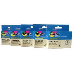 LOT de 5 cartouches génériques de qualité Tinkco noir & couleur TINEP153 à TINEP156 (10ml x5)