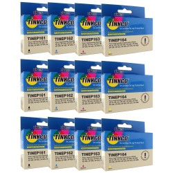 LOT de 12 cartouches génériques de qualité Tinkco noir & couleur TINEP161 à TINEP164 (12ml x3, 13ml x9)
