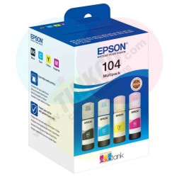 Pack Bouteilles EPSON 104 / C13T00P640 noir et couleur - bouteille d'encre de marque EPSON