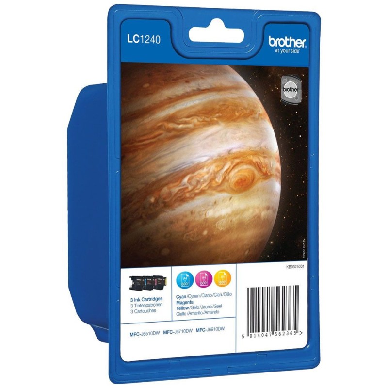Brother LC1240RBWBP - Pack de 3 cartouches de marque LC1240 cyan, magenta, jaune