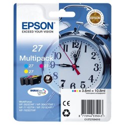 MultiPack Epson T2705 - 3 cartouches couleurs de marque Epson Série 27 (réveil)