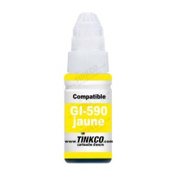 Bouteille d'encre Compatible CANON GI-590Y (1606C001) jaune - cartouche d'encre compatible CANON