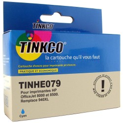 Cartouche d'encre compatible HP 940XL (C4907AE) cyan - cartouche d'encre compatible HP