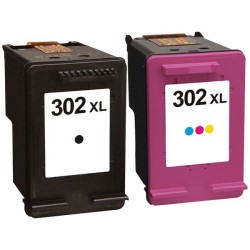 Cartouches d'encre compatibles HP 302XL Noir et Couleur