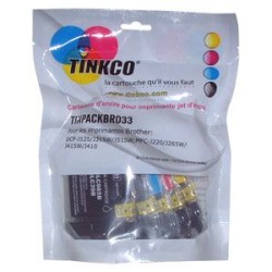 Cartouche encre Brother LC985 - Lot de 4 cartouches compatibles Brother LC985 + 1 noire OFFERTE